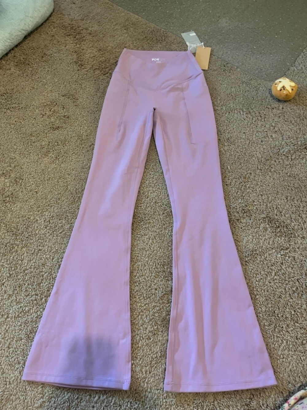 Lavender Flare Leggings popflex ccs crisscross hourglass with pockets